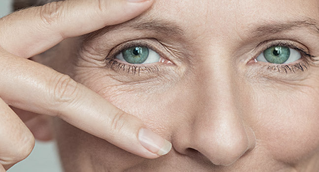 Nærbilde av en kvinnes øyne