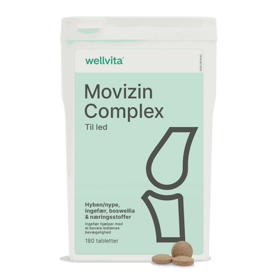 Movizin Complex kosttilskudd med ingefær, nype og boswellia for bedre leddhelse og bevegelighet.