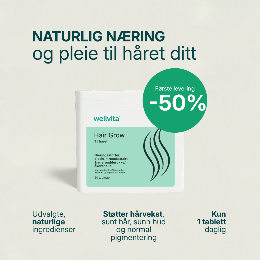 Hair Grow kosttilskudd med biotin, åkersnelle og hirseekstrakt for styrking av hårvekst, 60 tabletter