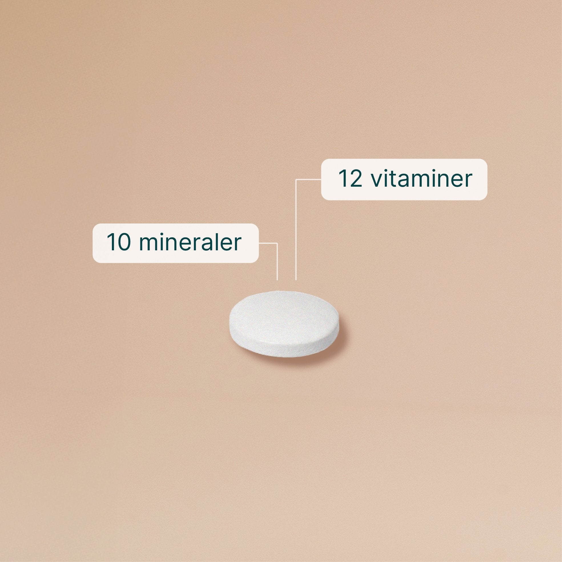 boks med Wellvita Multivitamin 50+ kosttilskudd med 12 vitaminer og 10 mineraler for voksne over 50 år