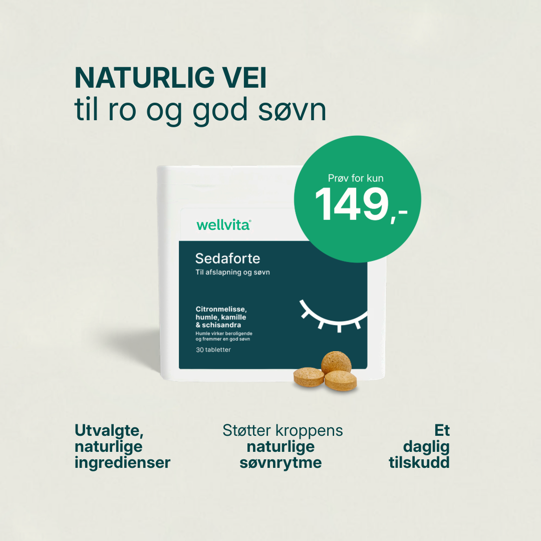Sedaforte kosttilskudd med sitronmelisse, humle, kamille og schisandra for avslapning og bedre søvn, 60 tabletter.
