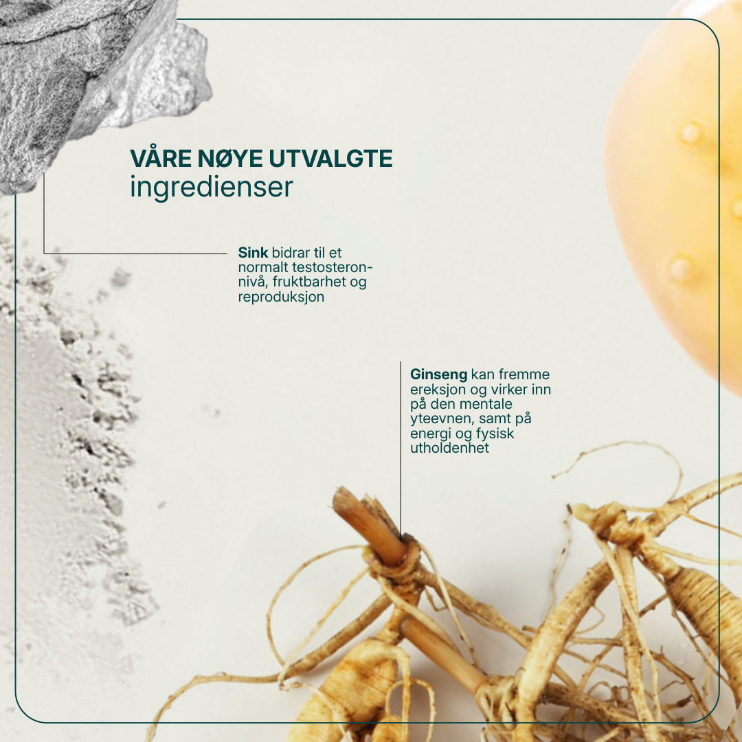 Wellvita Virizil kosttilskudd for menn med ginseng, L-citrullin, L-arginin og sink, 90 tabletter.