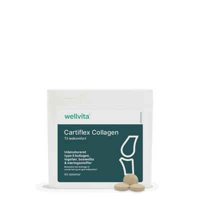 Cartiflex Collagen kosttilskudd med utenaturert kollagen, boswellia og ingefær for bedre leddkomfort, 60 tabletter.