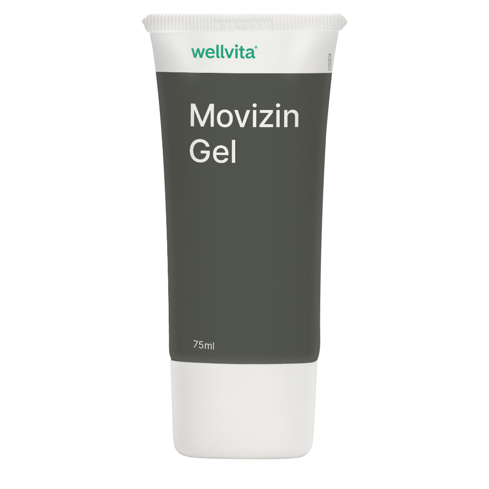 Produktemballasje for Movizin Gel