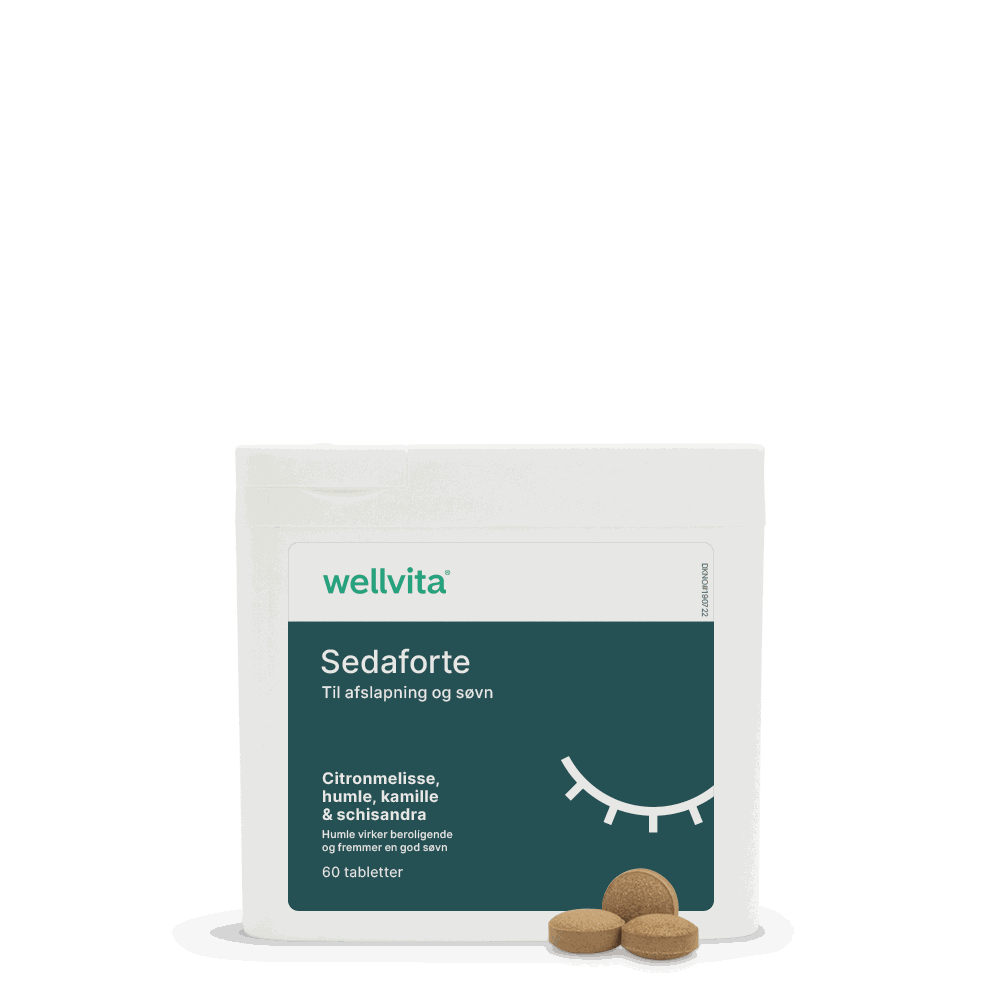 Sedaforte kosttilskudd med sitronmelisse, humle, kamille og schisandra for avslapning og bedre søvn, 60 tabletter.